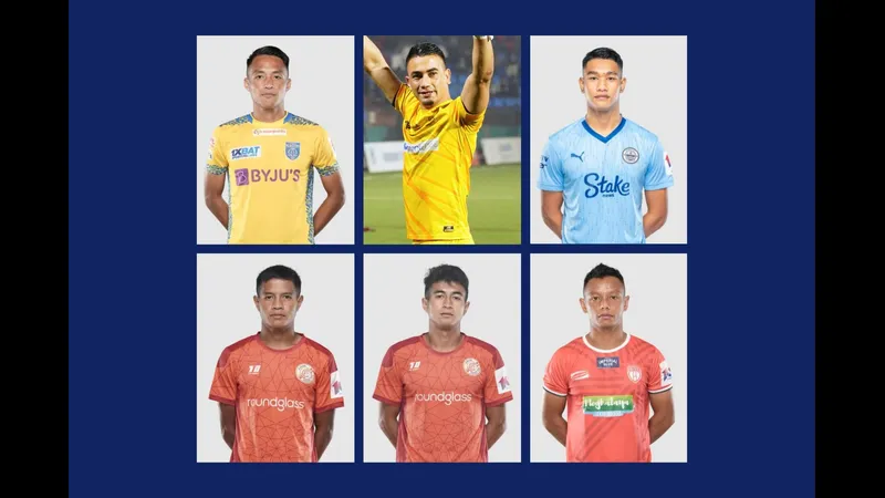 Cầu thủ Meghalaya chạy nhanh với bóng trước cầu thủ Services